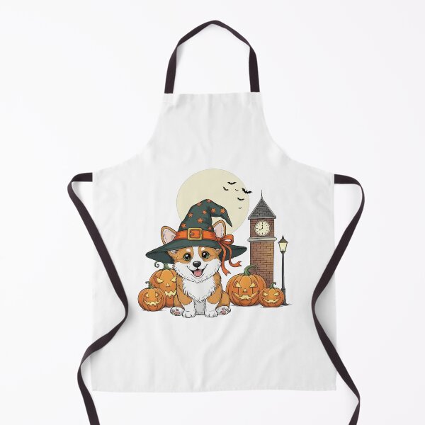 Item preview, Spooky Cute Pembroke Welsh Corgi – Halloween Pumpkin & Witch Hat designed and sold by The Real Life Symphony.