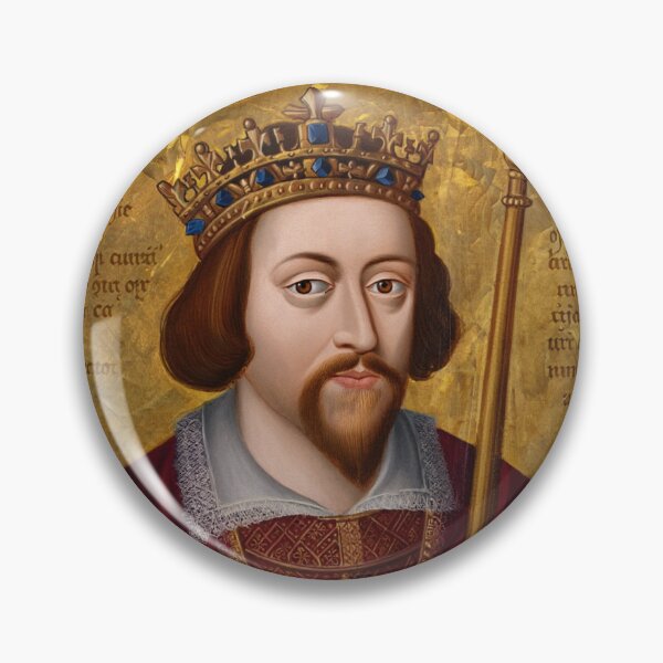 Item preview, King James I of England Medieval portrait art designed and sold by Vintage Designs +.