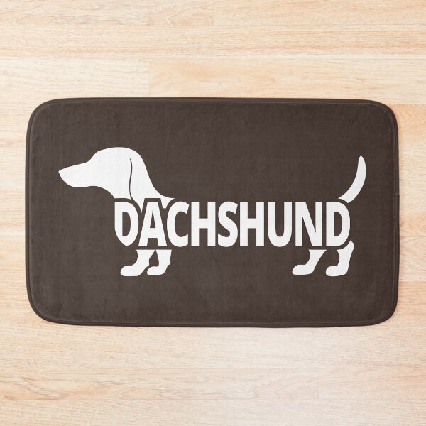 Item preview, Dachshund Wordmark Silhouette | Minimal Doxie Logo (White) designed and sold by pick-o-print.
