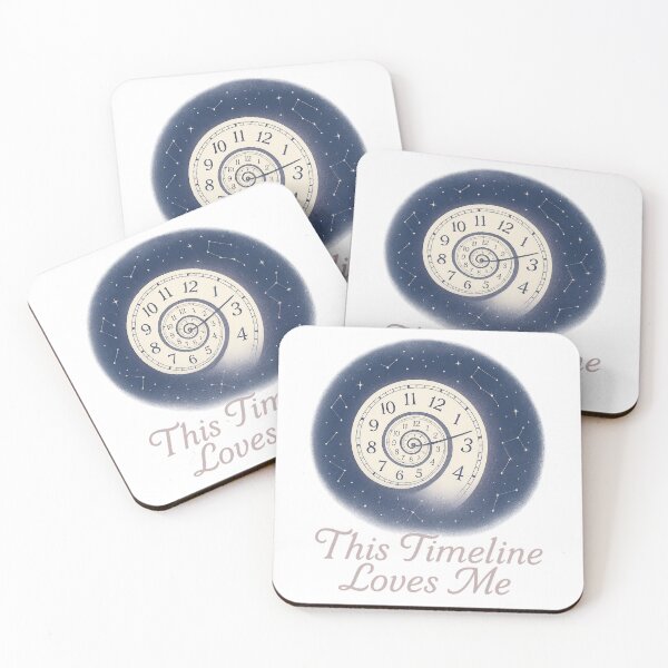 Item preview, This Timeline Loves Me | Spiral Clock Cosmic Manifestation Sticker & Printable Wall Art | Printable Sticker | Fridge Magnet designed and sold by HerDreamCodes.