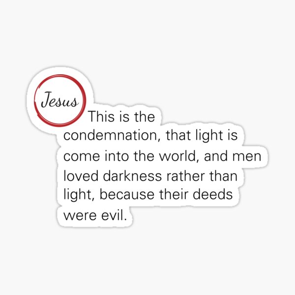 Artikel-Vorschau von Jesus sagte Johannes 3:19, designt und verkauft von James-J.