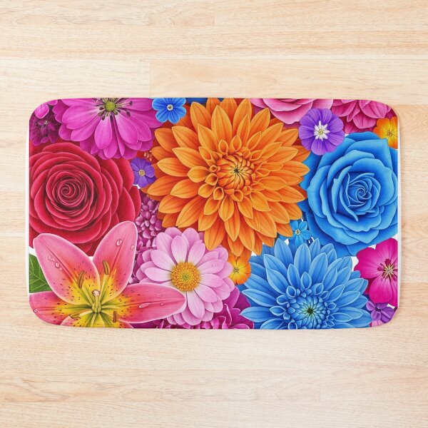 Item preview, Vibrant Colorful Floral Garden designed and sold by Apex Designs.