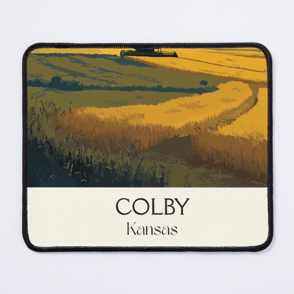 Item preview, Colby Kansas Travel Poster | Vintage Prairie Agriculture & Farmland Wall Art designed and sold by TuncGK.