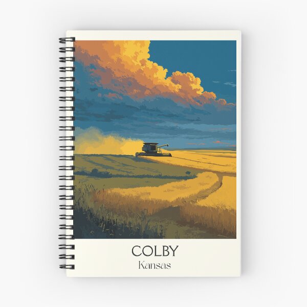 Item preview, Colby Kansas Travel Poster | Vintage Prairie Agriculture & Farmland Wall Art designed and sold by TuncGK.