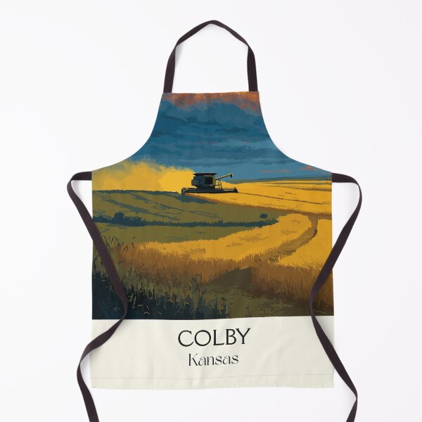 Item preview, Colby Kansas Travel Poster | Vintage Prairie Agriculture & Farmland Wall Art designed and sold by TuncGK.