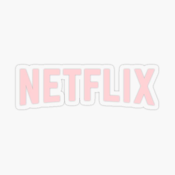 Pink Netflix Sticker By Ejpearllim Redbubble