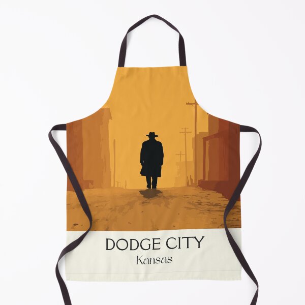 Item preview, Dodge City Kansas Travel Poster | Vintage Old West Cowboy & Boot Hill Wall Art designed and sold by TuncGK.
