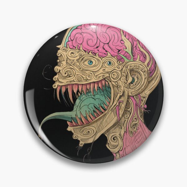 Item preview, Horror monster vampiric skull terror of evil illustration art designed and sold by Vintage Designs +.