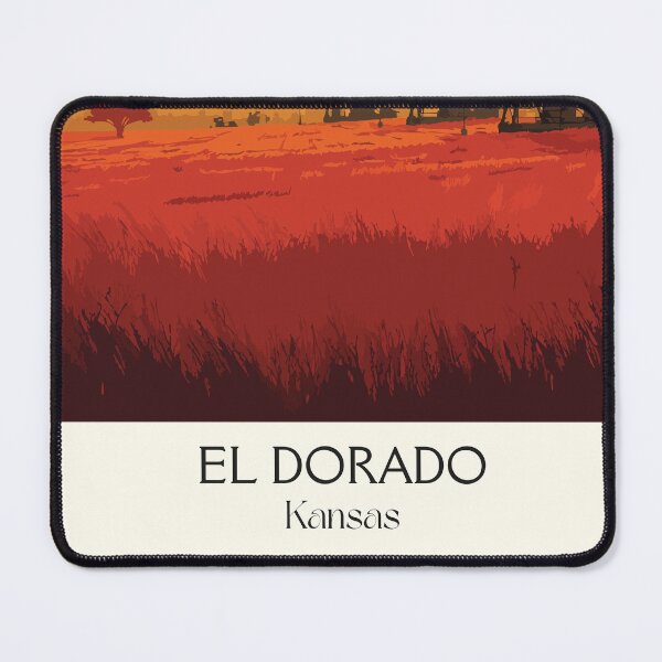 Item preview, El Dorado Kansas Travel Poster | Vintage Oil Derrick & Sunset Wall Art designed and sold by TuncGK.