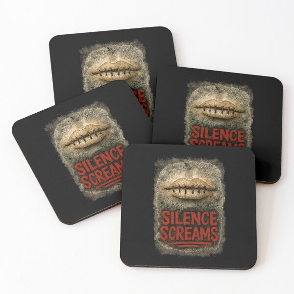 Item preview, Silence Screams – Dark Horror Art of Sewn Lips & Emotional Pain designed and sold by Psycho-Crazy.