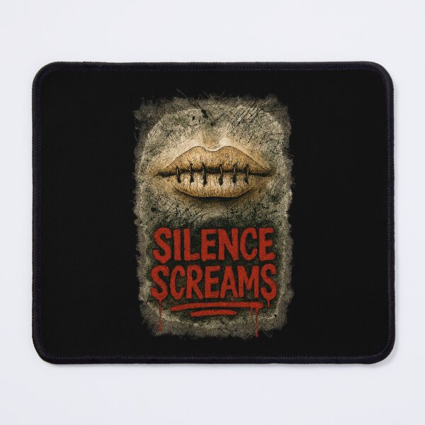 Item preview, Silence Screams – Dark Horror Art of Sewn Lips & Emotional Pain designed and sold by Psycho-Crazy.