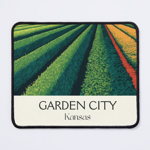 Item preview, Garden City Kansas Travel Poster | Vintage Western Kansas & Farmland Wall Art designed and sold by TuncGK.