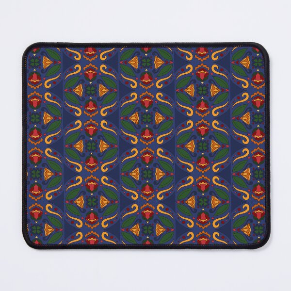 Item preview, Boho Floral Circle - Navy designed and sold by FoxfireAndCo.