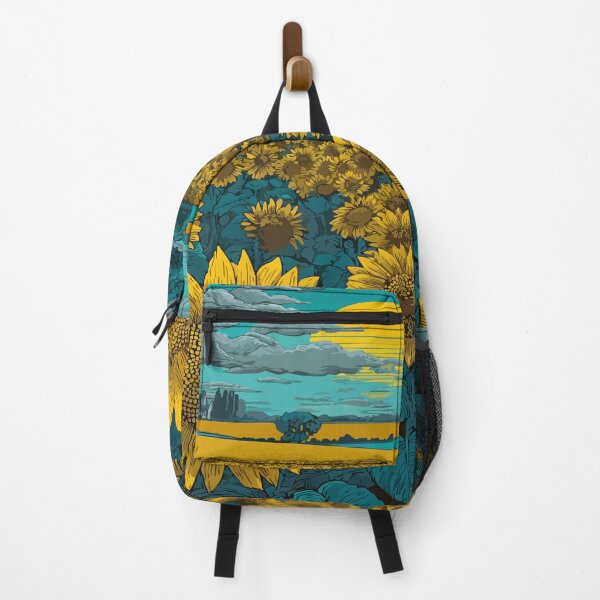 Item preview, Goodland Kansas Travel Poster | Vintage Giant Sunflower & Van Gogh Wall Art designed and sold by TuncGK.