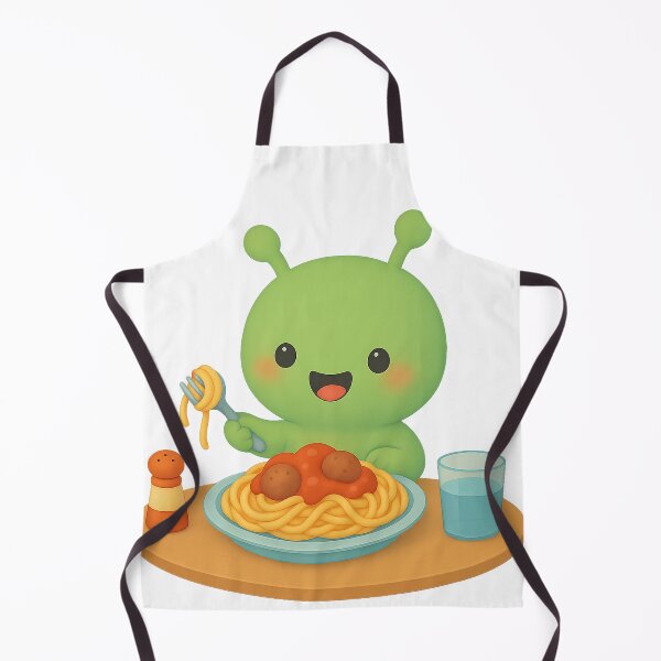 Item preview, Adorable Baby Alien Eating Spaghetti designed and sold by turtlemaid.