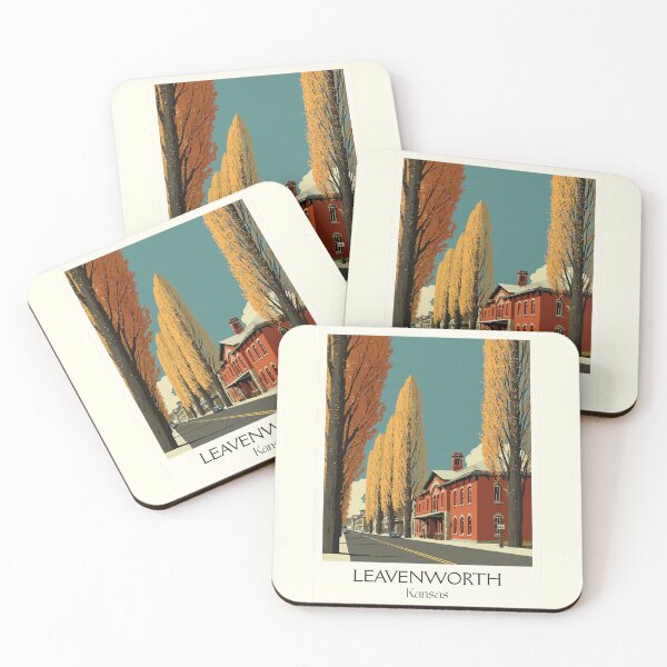 Item preview, Leavenworth Kansas Travel Poster | Vintage Historic & Missouri River Town Art designed and sold by TuncGK.