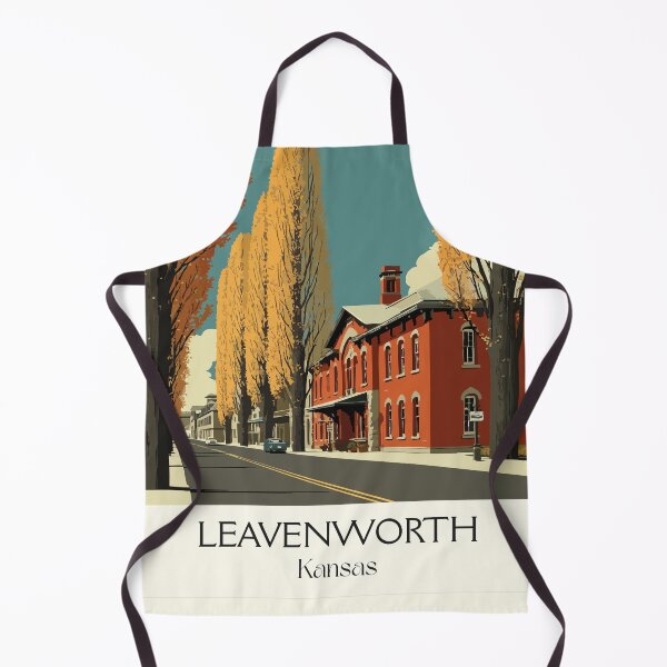 Item preview, Leavenworth Kansas Travel Poster | Vintage Historic & Missouri River Town Art designed and sold by TuncGK.