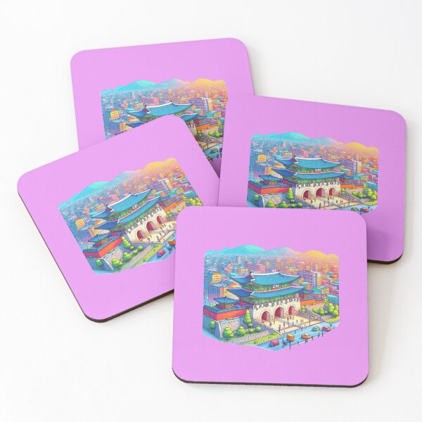 Item preview, Cute 3D Sketch of Suwon Munan Gate with Vibrant Colors and Scenic Views,  designed and sold by PaintMeWorld.