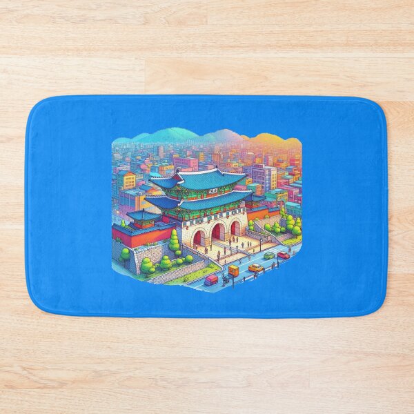 Item preview, Cute 3D Sketch of Suwon Munan Gate with Vibrant Colors and Scenic Views,  designed and sold by PaintMeWorld.