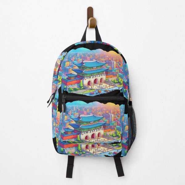 Item preview, Cute 3D Sketch of Suwon Munan Gate with Vibrant Colors and Scenic Views, designed and sold by PaintMeWorld.
