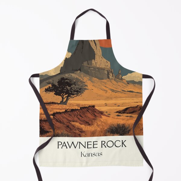 Item preview, Pawnee Rock Kansas Travel Poster | Vintage Santa Fe Trail Landmark Wall Art designed and sold by TuncGK.