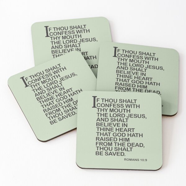 Item preview, Mensaje del Evangelio de Salvación de Romanos 10:9 en la Biblia King James designed and sold by Angela Dow.