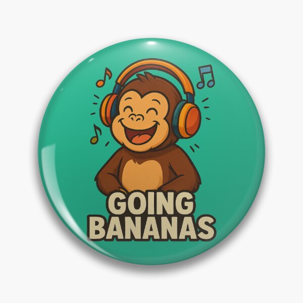 Item preview, Happy Monkey Going Bananas With Music  designed and sold by ArtComixHaven.