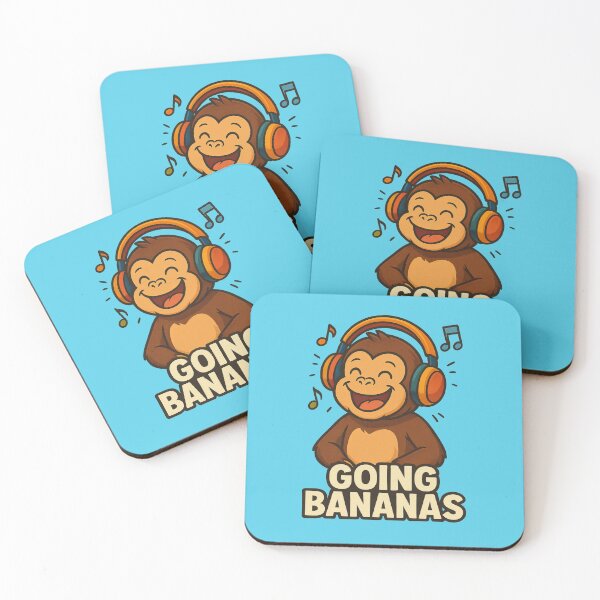 Item preview, Happy Monkey Going Bananas With Music  designed and sold by ArtComixHaven.