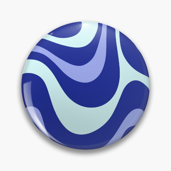 Item preview, Blue Colored Liquid Swirl – Retro Blue Wave Design designed and sold by EmeraldeaArt.