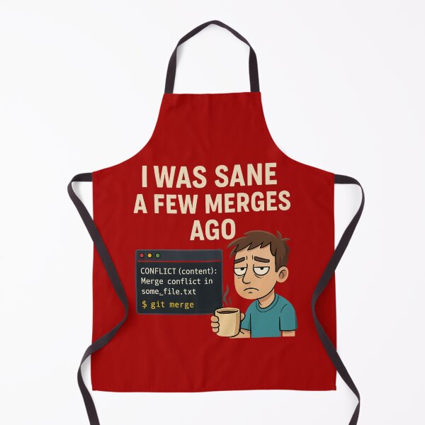 Item preview, I Was Sane a Few Merges Ago – Funny Git Merge Conflict Programmer Design designed and sold by SlomianyPisarz.