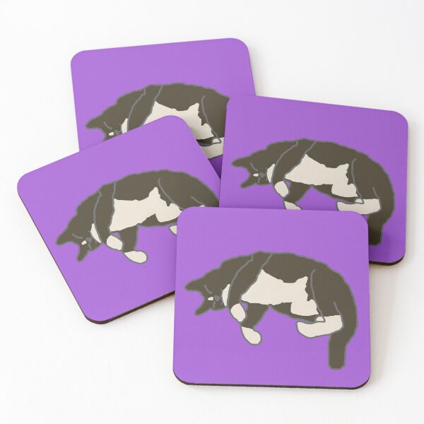 Item preview, Tuxedo Cat Sleeping designed and sold by DabblersOfNonsense.