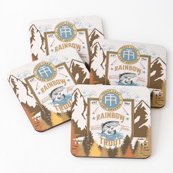 Item preview, Trout Lake Campgrounds-Rainbow Trout Design designed and sold by Canvations.