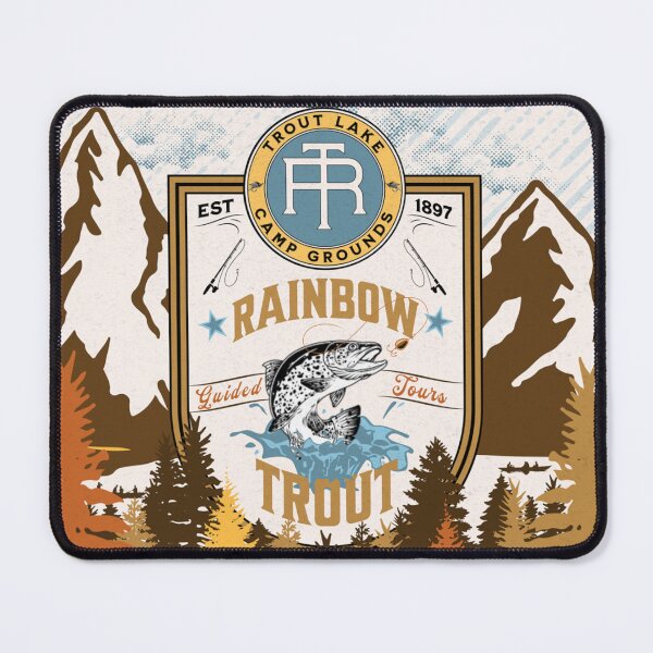 Item preview, Trout Lake Campgrounds-Rainbow Trout Design designed and sold by Canvations.