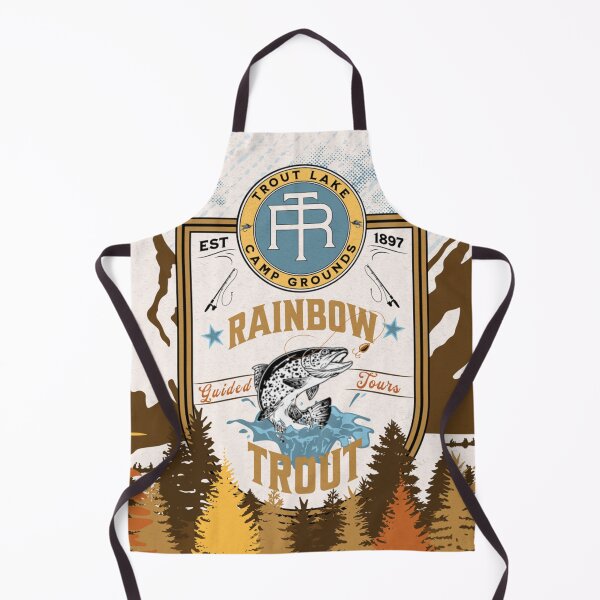 Artikelvorschau, Campingplätze am Trout Lake – Regenbogenforellen-Design entworfen und verkauft von Canvations.