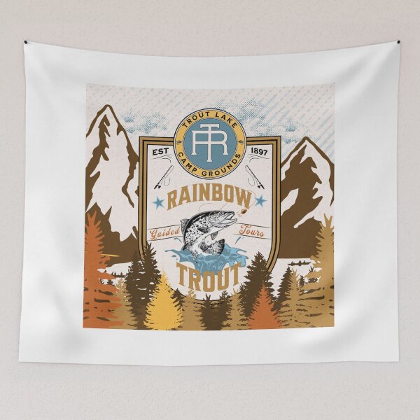 Item preview, Trout Lake Campgrounds-Rainbow Trout Design designed and sold by Canvations.