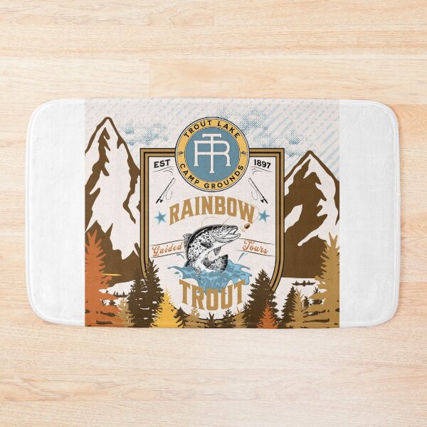Item preview, Trout Lake Campgrounds-Rainbow Trout Design designed and sold by Canvations.
