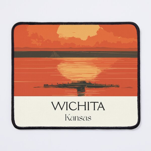 Item preview, Wichita Kansas Travel Poster | Vintage Air Capital of the World Wall Art designed and sold by TuncGK.
