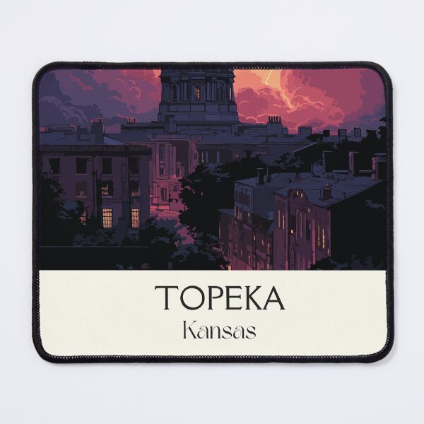 Item preview, Topeka Kansas Travel Poster | Vintage State Capitol Building Wall Art designed and sold by TuncGK.