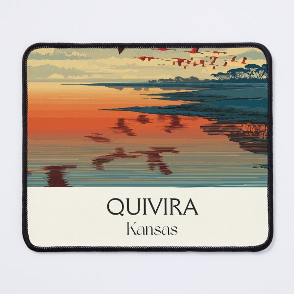 Item preview, Olivet Kansas Travel Poster | Vintage Melvern Lake & Crane Migration Wall Art designed and sold by TuncGK.