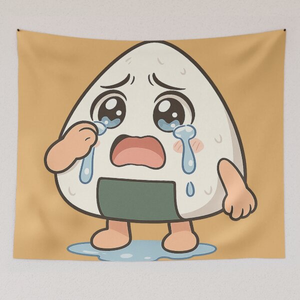 Item preview, Cute Crying Onigiri Character designed and sold by _Smiley_.
