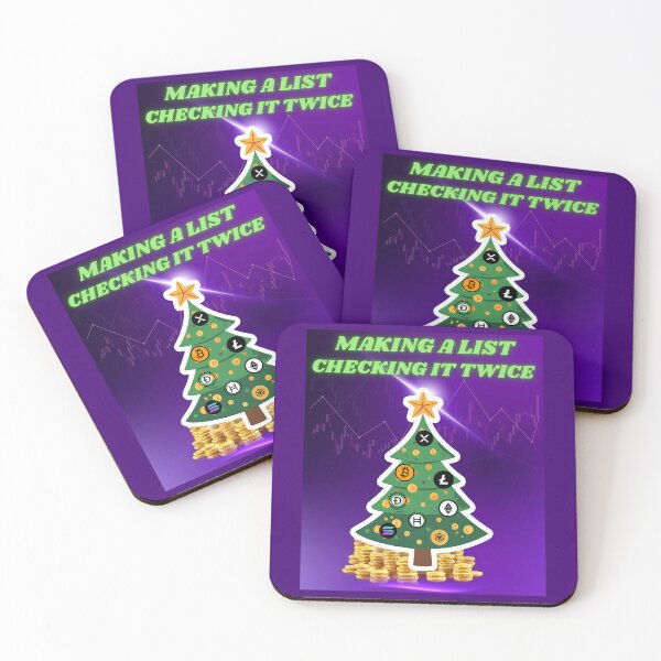 Item preview, Crypto Christmas Making a crypto list checking it twice, Ugly Christmas sweater designed and sold by NFTDesignsBLV.