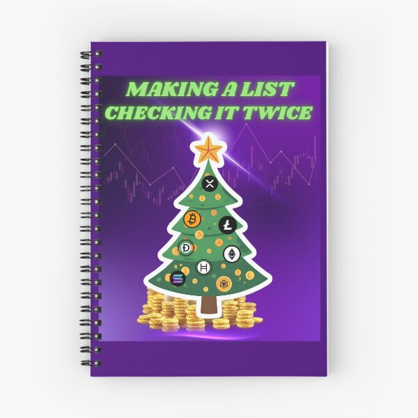 Item preview, Crypto Christmas Making a crypto list checking it twice, Ugly Christmas sweater designed and sold by NFTDesignsBLV.