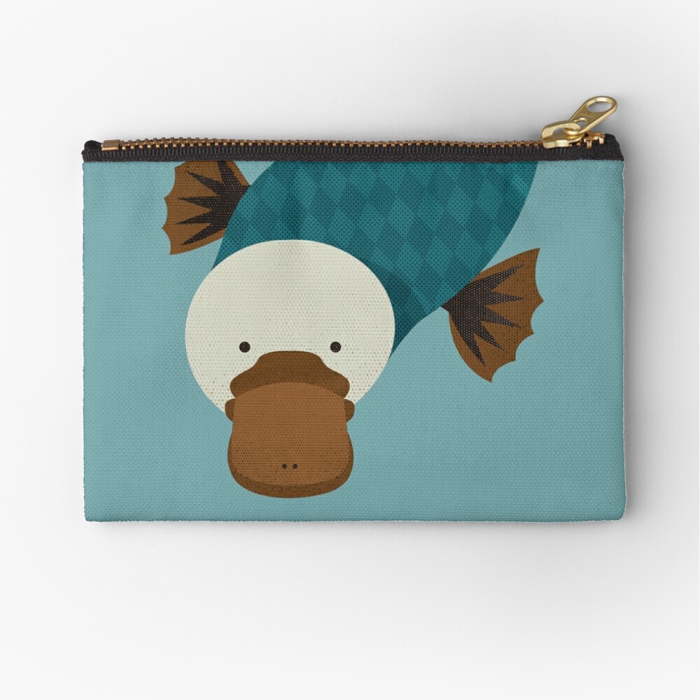 Retro Platypus Zipper Pouch By Printedsparrow Redbubble