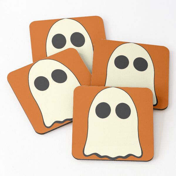 Item preview, Halloween Ghosts - Pumpkin Orange - Single Ghost designed and sold by FoxfireAndCo.