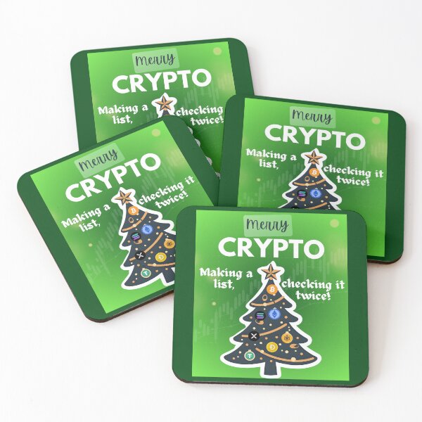 Item preview, Crypto Christmas Making a crypto list checking it twice, Ugly Christmas sweater designed and sold by NFTDesignsBLV.