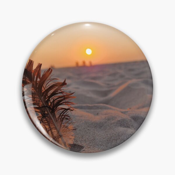 Item preview, Seagull feathers in the sand at sunset designed and sold by KittyLinka.