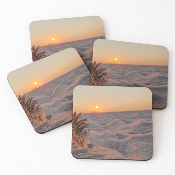 Item preview, Seagull feathers in the sand at sunset designed and sold by KittyLinka.