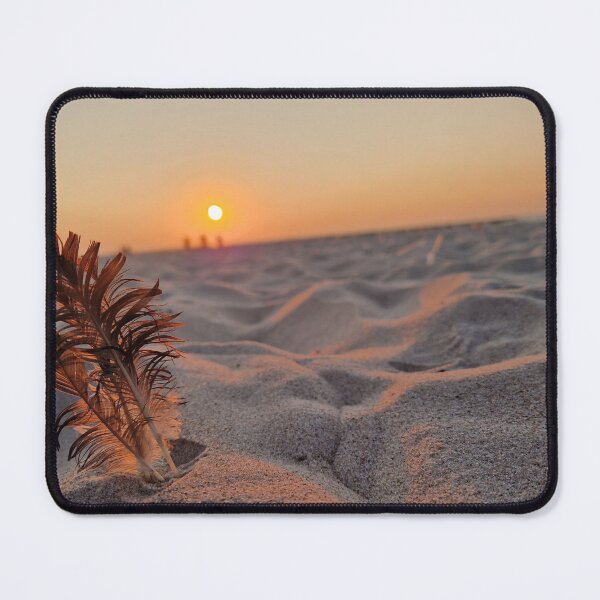 Item preview, Seagull feathers in the sand at sunset designed and sold by KittyLinka.