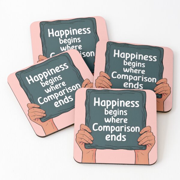 Item preview, Happiness Begins Where Comparison Ends, Inspirational Mental Health Reminder designed and sold by MoMidoStore.