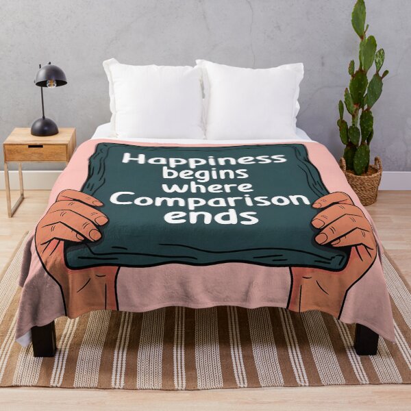 Item preview, Happiness Begins Where Comparison Ends, Inspirational Mental Health Reminder designed and sold by MoMidoStore.